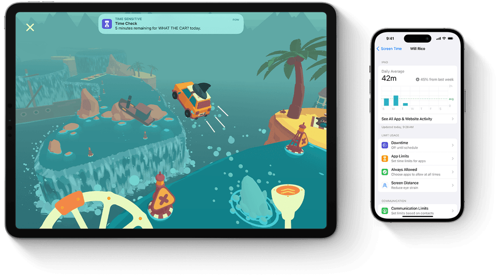 Apple iOS screen time feature on iPhone