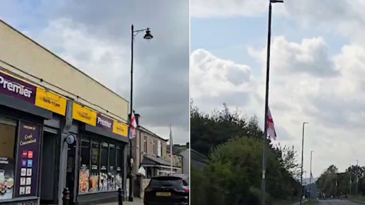 Watch as residents proudly fly St George's flags across town: 'This is about patriotism!'