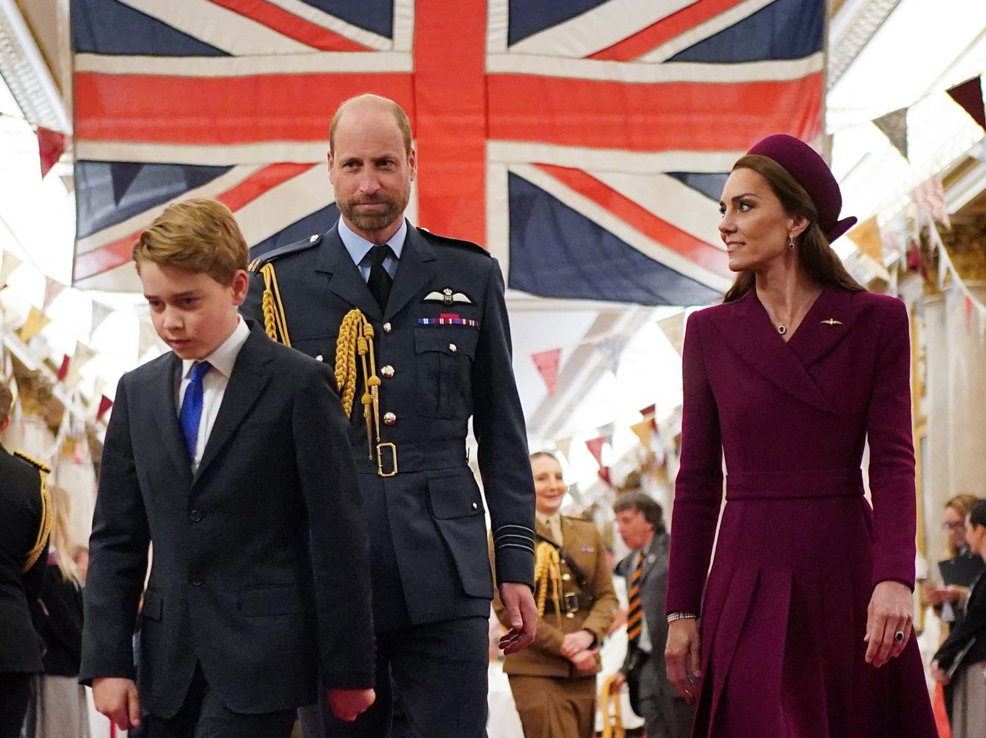 Prince George, Prince William and Princess Kate